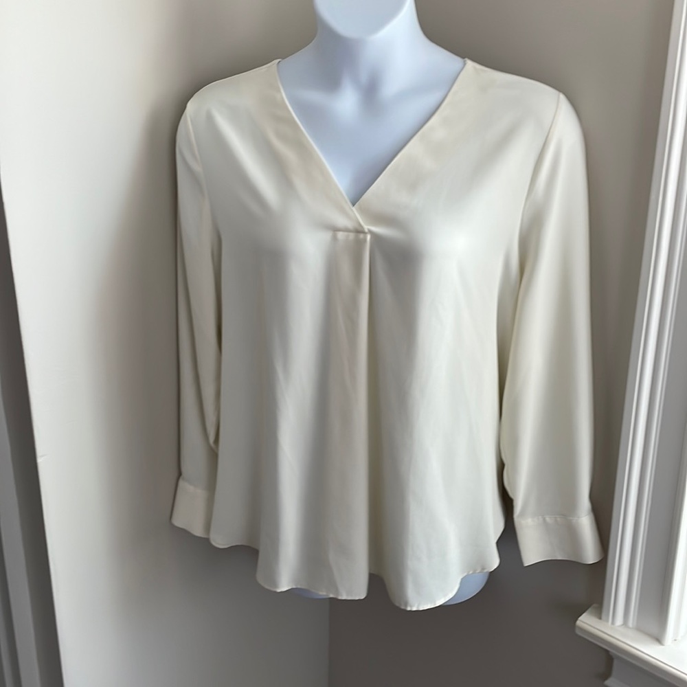 Ann Taylor Mixed Media Blouse